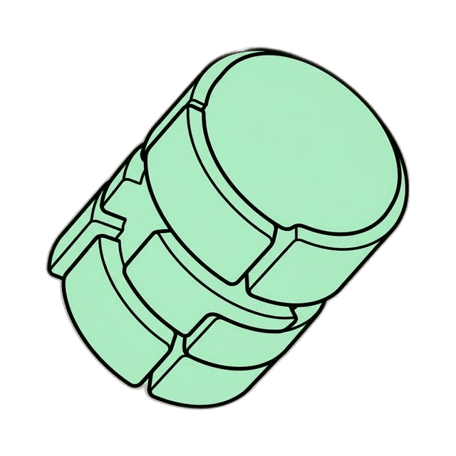 Abstract Mint Cylinder